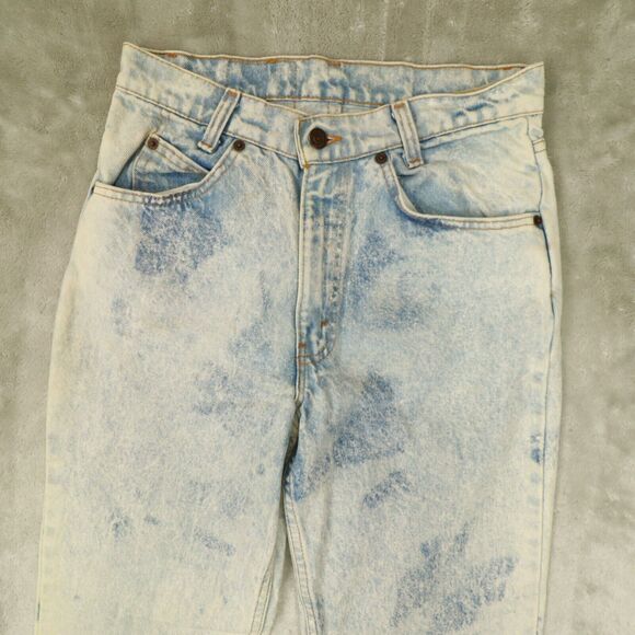 LEVI'S Orange Tab 705 Student Acid Wash Jeans size 30x34 actual 27x33 USA‎ Made - Picture 3 of 13